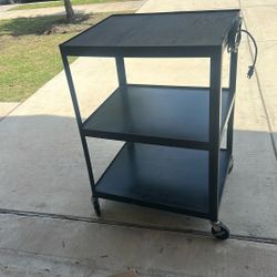 Three Shelf Av Cart With Three Plug 