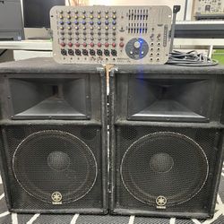 Complete PA System: Yamaha Speakers (Pair) + Soundcraft Gigrac 1000ST