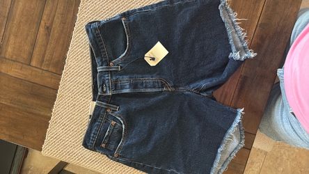 Levi's Dark Wash Cutoff Denim Shorts