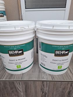 Behr Premium Plus Interior Semi-Gloss Paint 5-Gallon x2