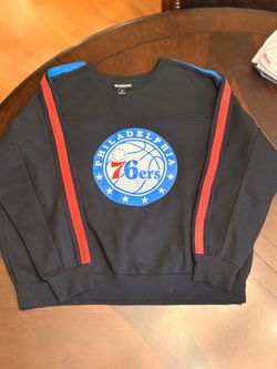 The Wild Collective Philadelphia 76ers Sweatshirt Black L S261