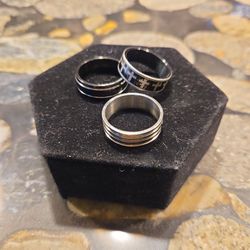 3 Mens Band Rings