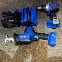 24 Volt  Drill Max With Saw Battery Charger And 2-batteries 1- 1/2 Hour -1-4 Hour 