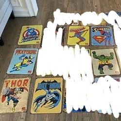 Vintage Marvel DC Comics Superhero Metal Frames