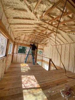 Spray foam insulation