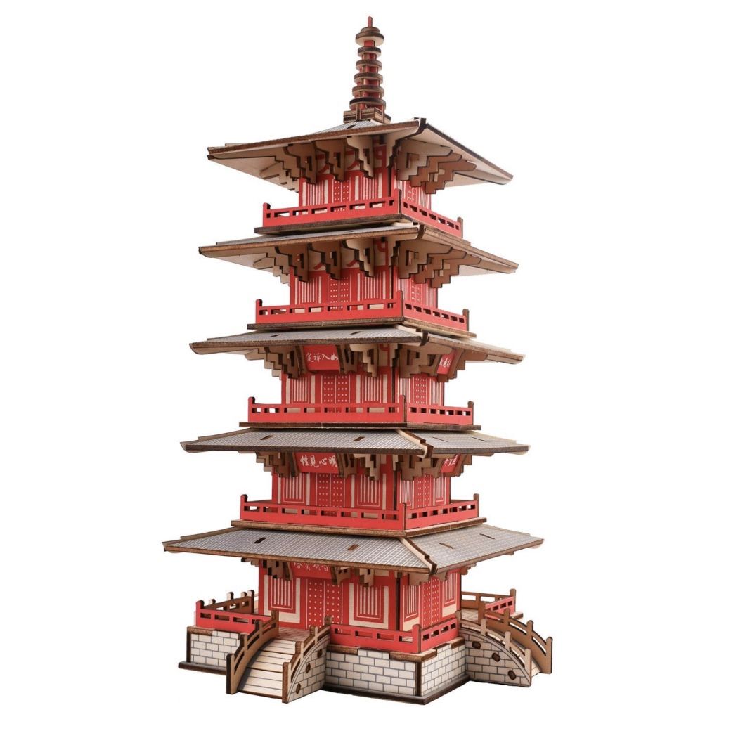 3D Wooden Puzzle,Hanshan Temple Buildings Model,World Famous Architecture...