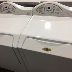Maytag Neptune Washer & Dryer Electric Top Load Set Free Cords Attachments Warranty Delivery 