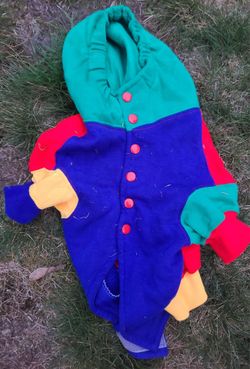 Medium dog size clown outfit