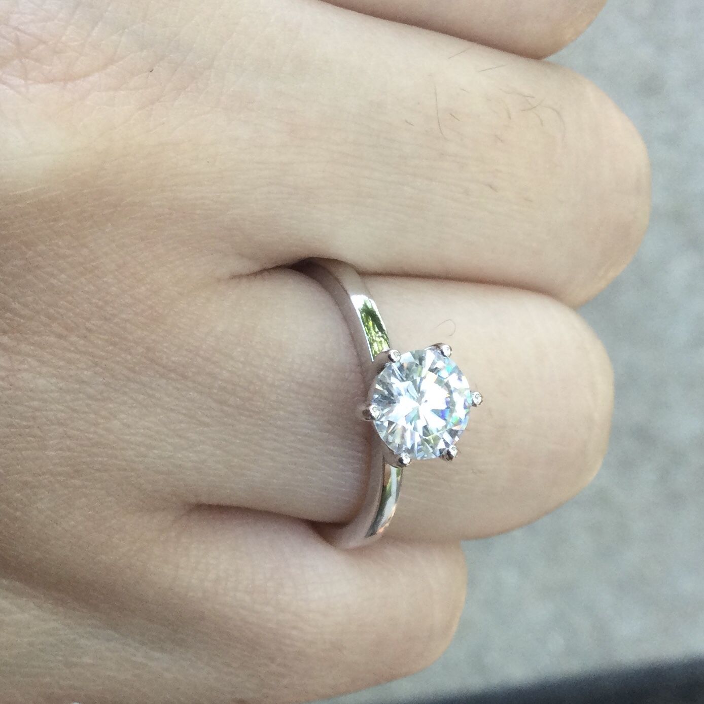 1.20CT Diamond Moissanite Engagement Ring
