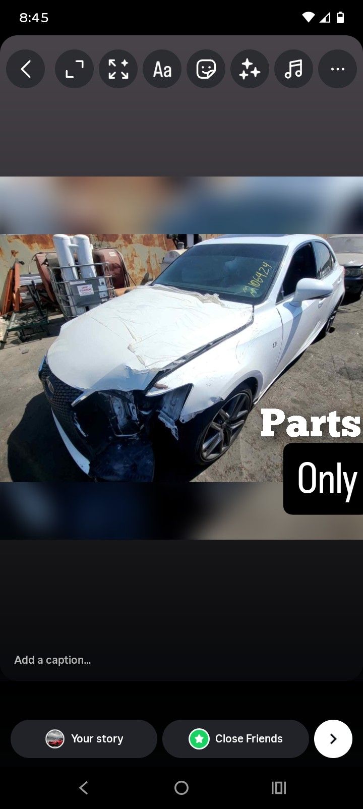 2016 Lexus Is200t Parts