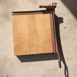 Vintage Wood And Metal Paper Cutter 16x16. Brand Is ingento