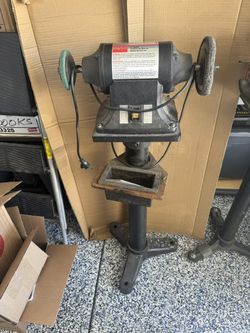 Two Pedestal grinders and buffers
