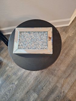 Mirrored shattered mosaic glass jewelry box