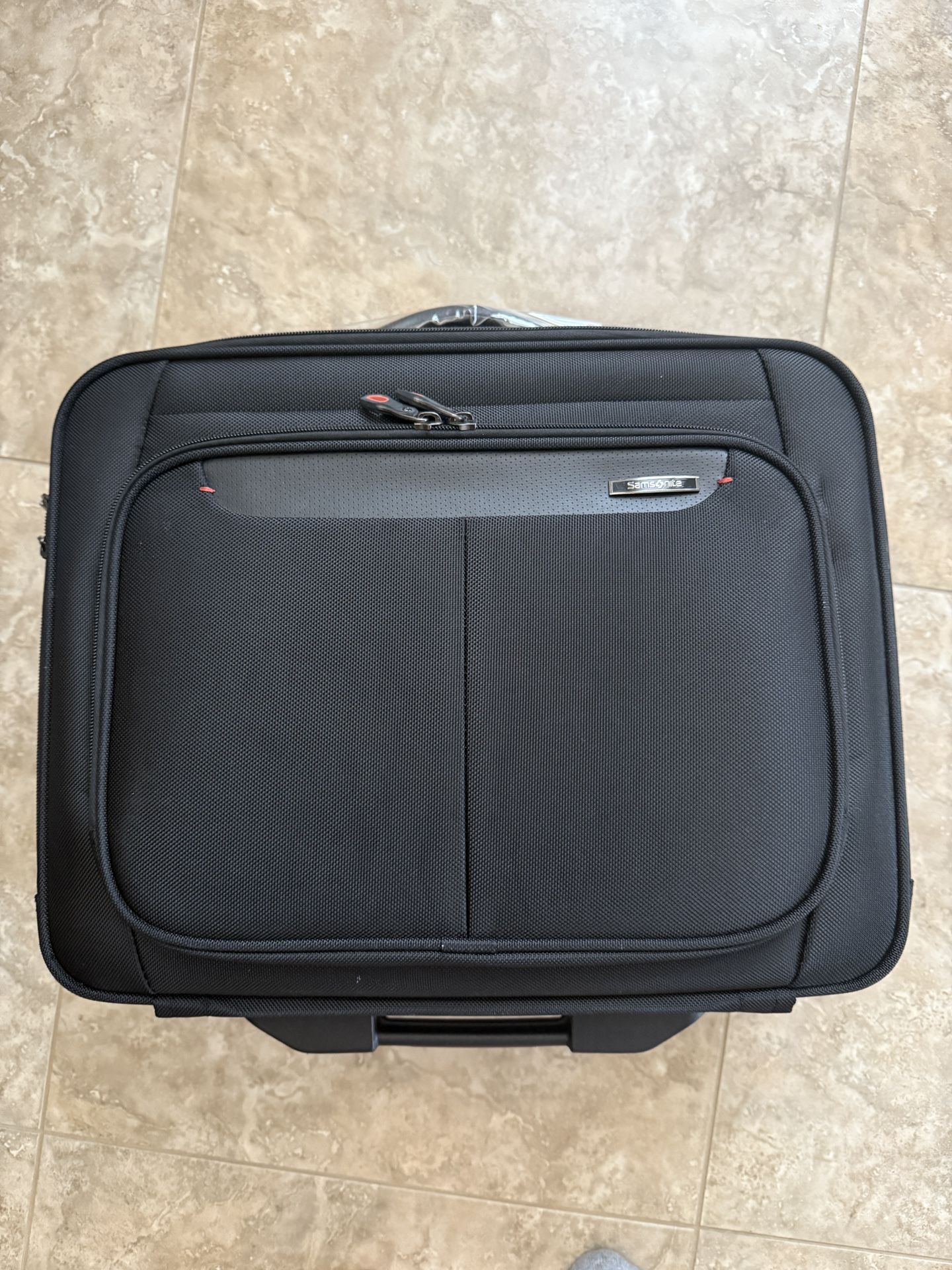 Samsonite black carry on suitcase luggage