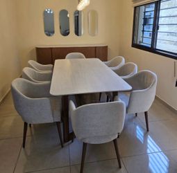 Dining Table Set with 8 Chairs