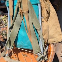 Vintage Boy scouts Of America Backpack Canvas Bag With Camping Frame Hiking Backpacking Boy Scouts USA