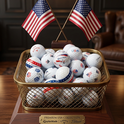 Premium Patriotic USA Golf Ball Mix - TaylorMade, Callaway, Titleist - 45 Count