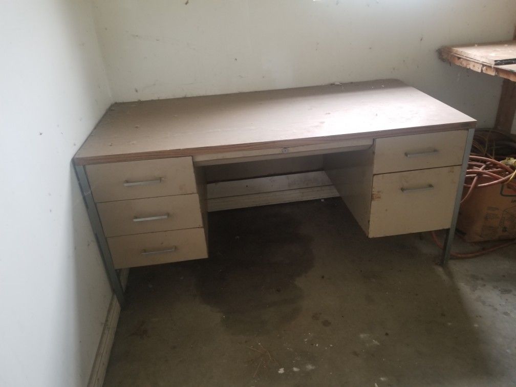 Older metal desk.