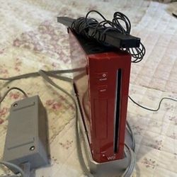 Nintendo Wii Red System CONSOLE ONLY RVL-001 GameCube Compatible - TESTED