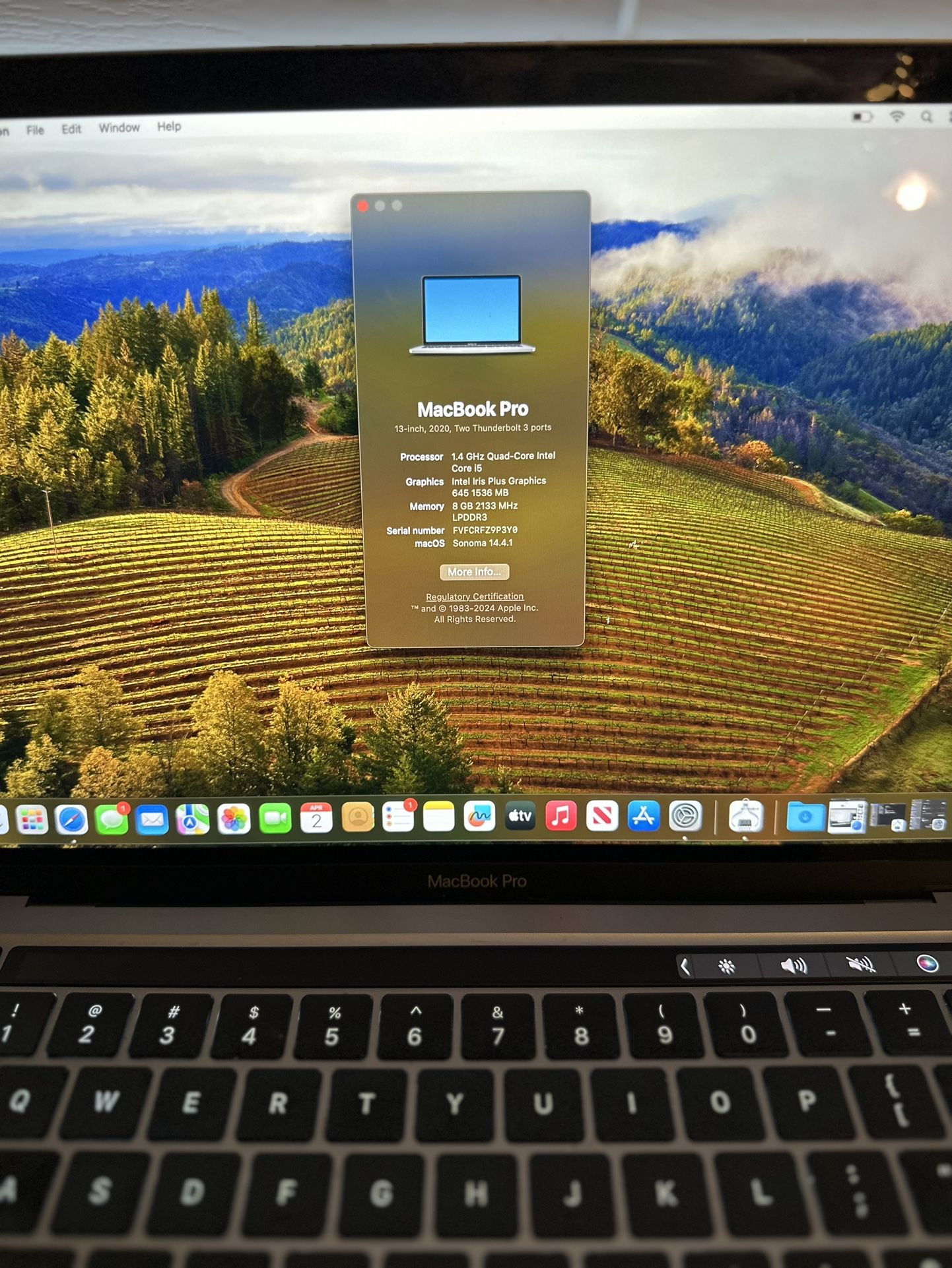 2020 Apple MacBook Pro 13in 8gb 