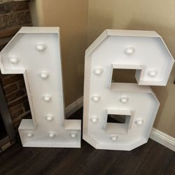 3 FT  Light Up Numbers 16