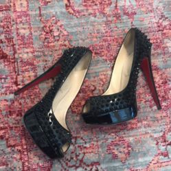 Authentic Christian louboutin Peep Toe Heels