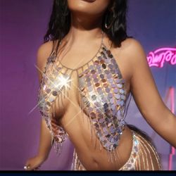 Crop Top Backless Halter Body   Rave