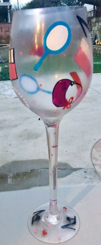 Decorative big vine glass & also for bar snack