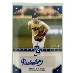 2015 Leaf Perfect Game National Showcase Autographs Blue Nick Silber 01/30