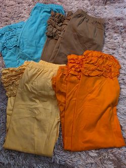 Girls Ruffle Pants Size 6-7 