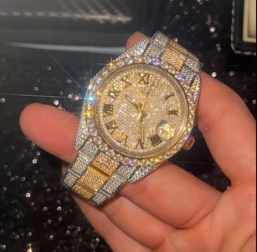 Two Tone Iced Out Watch