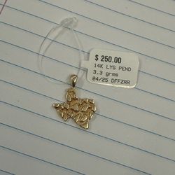 14k Texas Pendant 