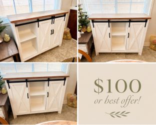 Barn door cabinet