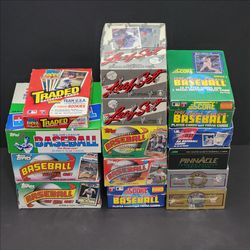 Massive Baseball Card Lot: 14 Unopened Boxes & 30 Sealed Factory Sets