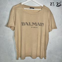 Genuine Balmain Paris Men's Tan T-Shirt