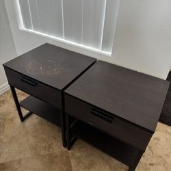 IKEA MALM Brown Nightstands Set Of 2