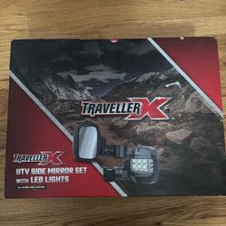 BRAND NEW NEVER USED TravellerX 2,200-Lumen UTV Side Mirrors with LED Lights, 2-Pack