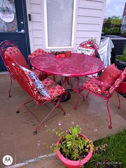 Wrought iron patio furniture