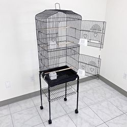 Brand New $60 Bird Cage 60” Tall Standing Parrot Parakeet with Rolling Stand 18x14x60 Inches