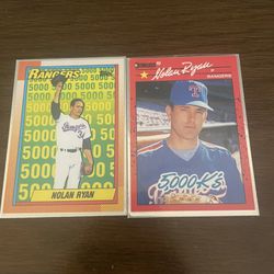 2 Nolan Ryan 5000k Baseball Cards.(1989)