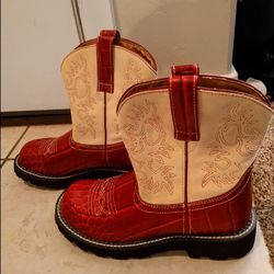 Ariat Red Alligator Cowgirl Women Boots Size 8 