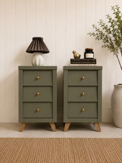 Set of sage nightstands/ Endtables / side tables