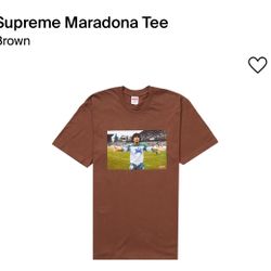 Supreme Maradona Brown Tee