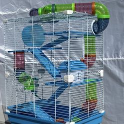 Blue Hamster Cage 