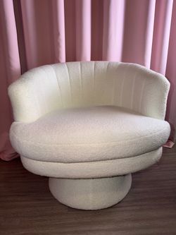 Canmov swivel accent chair (beige)
