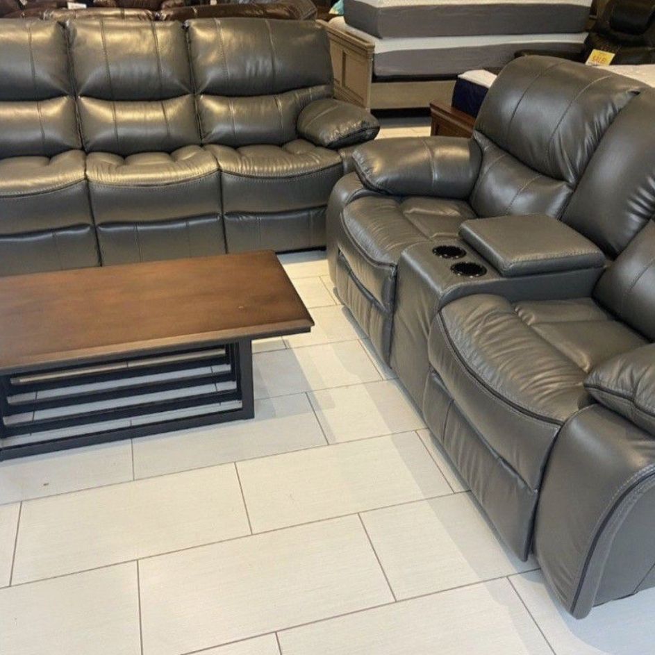 BEAUTIFUL NEW MADRID RECLINING SOFA AND LOVESEAT SET ON SALE ONLY $899. IN STOCK SAME DAY DELIVERY 🚚 EASY FINANCING 