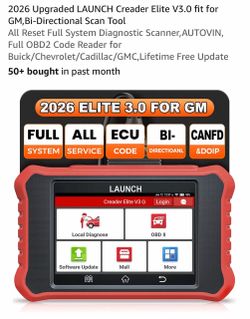 2026 Upgraded LAUNCH Creader Elite V3.0 fit for GM,Bi-Directional Scan Tool All Reset Full System Diagnostic Scanner,AUTOVIN, Full OBD2 Code Reader fo