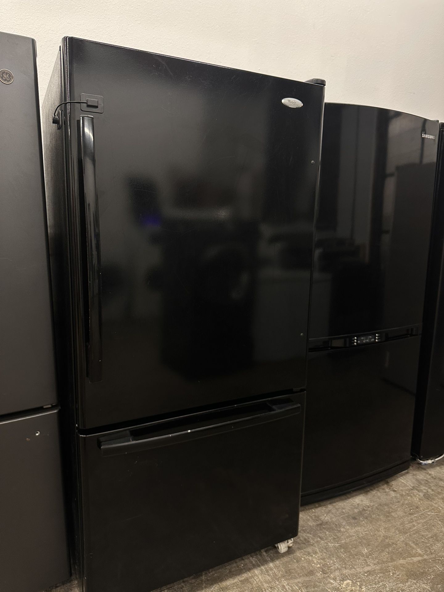 Whirlpool Black Bottom Freezer Refrigerator