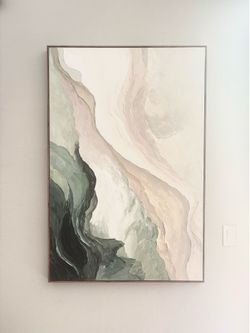 Large Framed Textured Abstract Wall Art – 38x42
