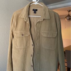Mens Corduroy Button Up Long Sleeve Size Medium Forever 21